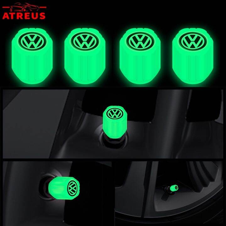 4pcs Jeep Luminous Universal Car Tire Valve Caps Renegade Compass 2022