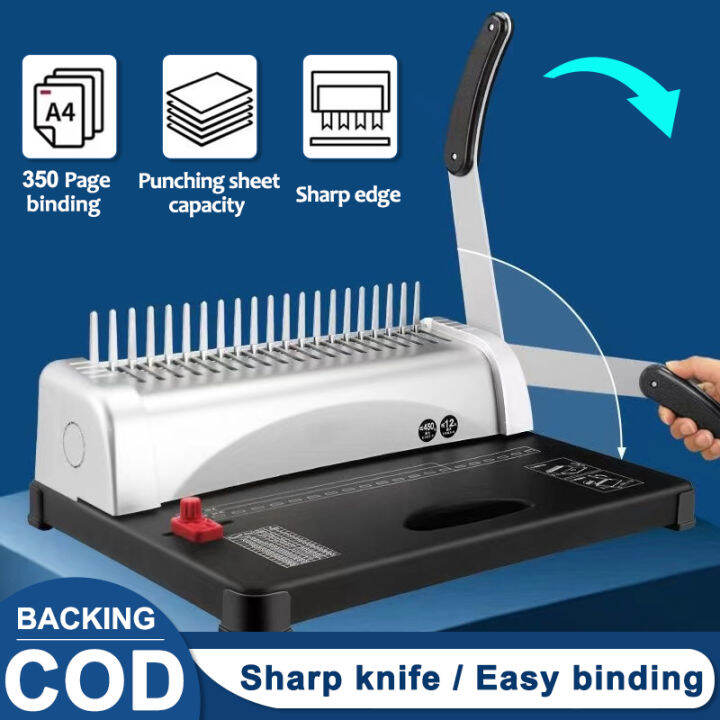 Comb binding machine 21 hole punching machine Office School Home A4 A3 comb heavy duty ring