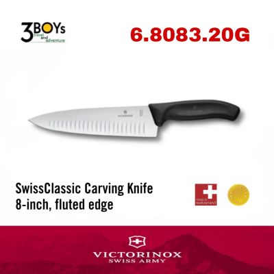 Victorinox มีดทำครัว Kitchen and Carving Knives with Fluted Edge 6.8083.20 ขอบร่อง ด้าม TPE