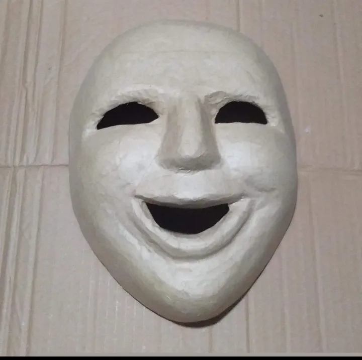 paper mache maskara full & smile 12inches plain or w/ simple design ...