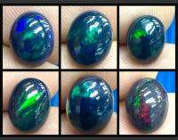 ขาย!! โอปอล์ดำ หินธรรมชาติ100% ไม่ไหม้ Black opal 100% natural gemstone, no treatment