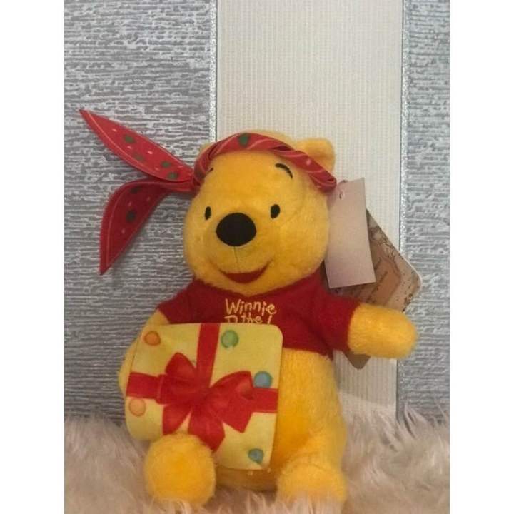 ตุ๊กตาหมีพูห์-pooh-amp-friend-ชุดคริสมาส-ลิขสิทธิ์แท้