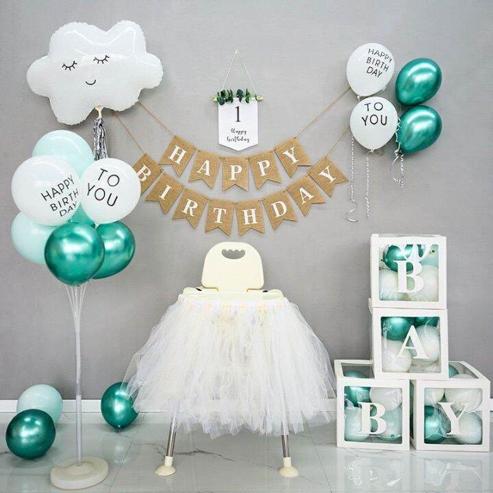 Penang Ready Stock Birthday Number 19 Newborn Hanging Flag Banner Wall