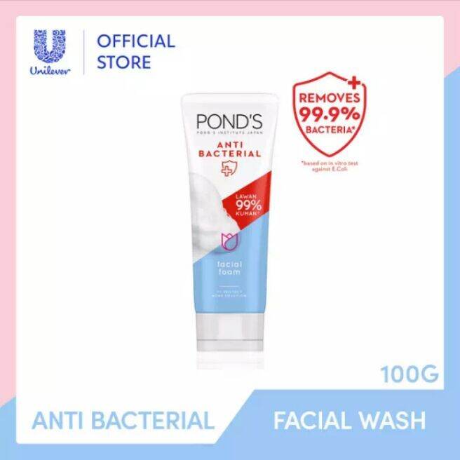 Ponds Anti Bacterial Facial Foam 100g Lazada Indonesia 8724