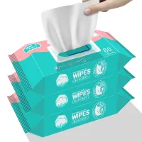 Paper tissue ่ wet lm-80 PCs wipe cloth cleaning for child wrap big soft gentle formula casual non-irritant cool towel wet tissue ่ envelope
