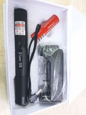 Laser pointer ไฟฉายเลเซอร์  แสงสีแดงปรับไฟได้ที่หัวรุ่น JX-3000R