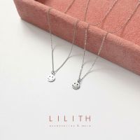 Lilith Accessories - Tiny smile Necklace สร้อคอ สแตนเลส จี้ยิ้ม