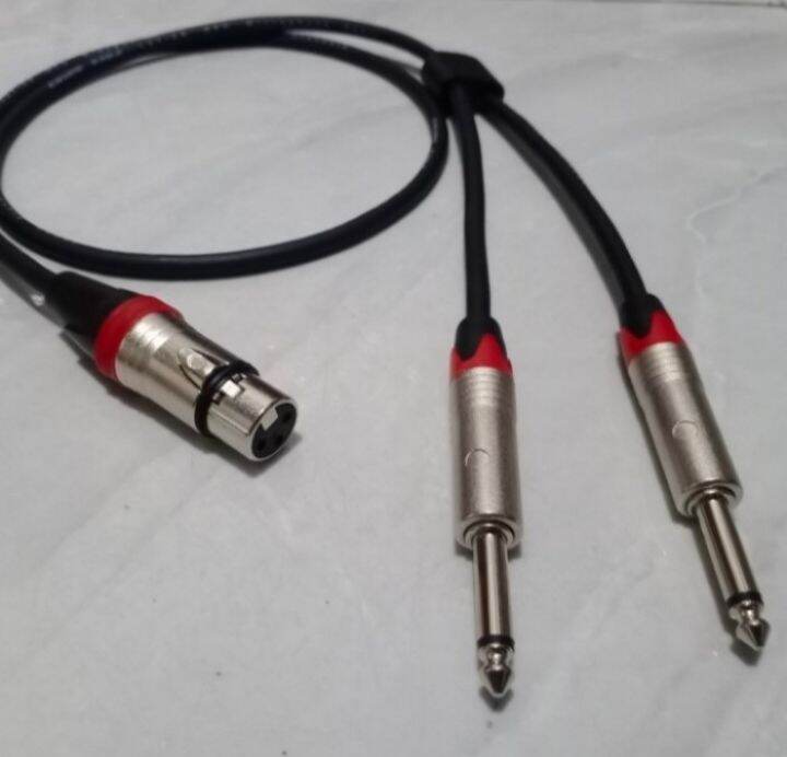 Kabel Audio Meter Jack Akai Mono Cabang Mm Ke Canon Xlr Female Lazada Indonesia