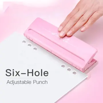 Good Adjustable 6-Hole Desktop Punch Puncher with 6 Sheet Capacity