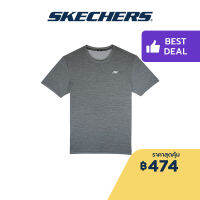 Skechers สเก็ตเชอร์ส เสื้อยืดวิ่งแขนสั้นผู้ชาย Men Running Tee Apparel - SP22Q4M435-CHAR