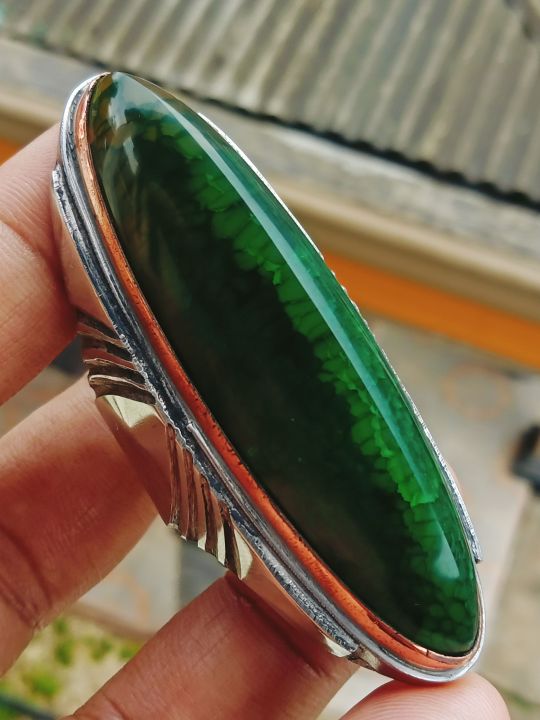 Batu Cincin Pandan Hijau Lumut Lazada Indonesia