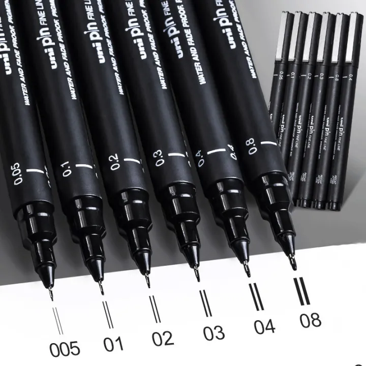 UNI PIN-200 Fine Line Pen 0.05-0.8mm Fineliners Pen black Pigment ink ...