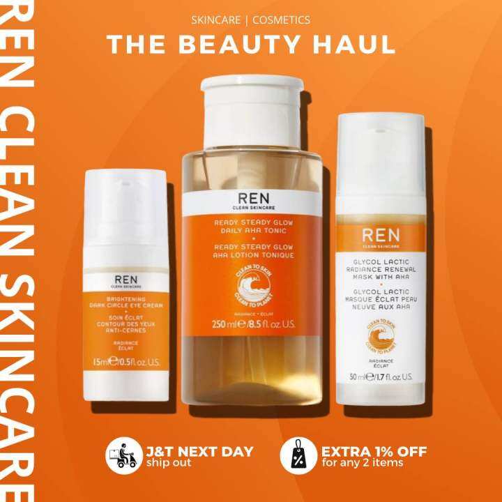 REN Clean Skincare Ready Steady Glow Daily AHA + BHA Toner Brighten