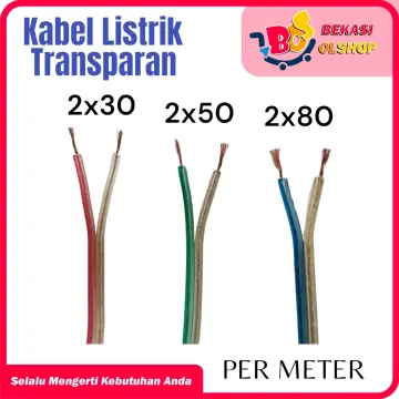 Jual Kabel Listrik Transparan 2x50 Harga Meteran Transparant