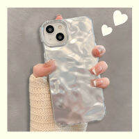 เคสโทรศัพท์มือถือลายคลื่นน้ำชุบด้วยไฟฟ้าแบบอินสตาแกรมดูแพงเหมาะสำหรับ iPhone 13 iphone14promax แบบเรียบง่ายสำหรับ15เคสมือถือซิลิโคนกันตกสำหรับ13pro 12 14pro แบบใหม่สำหรับคู่รักและผู้หญิงสำหรับ11