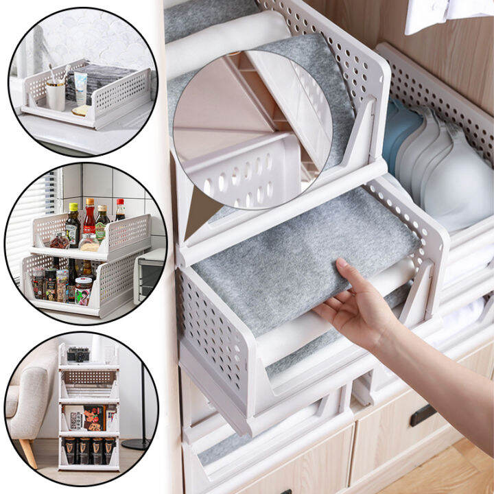 Folding Wardrobe Drawer Cabinet Organizer Stackable Drawer Clothes