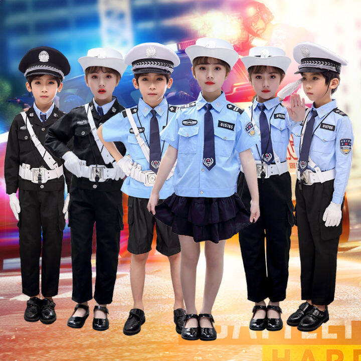 Children's Police Uniform Kindergarten Students Dance Military Training — free download