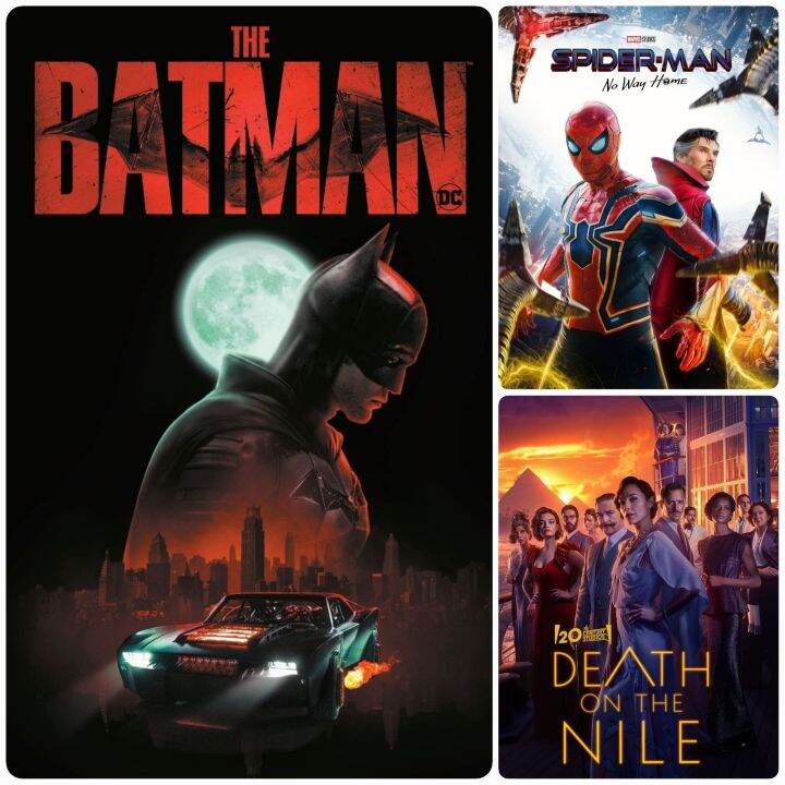 dvd-หนังใหม่-แอคชั่น-the-batman-spider-man-nowayhome-deathonthenile-รวม-3-เรื่อง-แพ็คสุดคุ้ม-ดูพากย์ไทยได้-ซับไทยได้