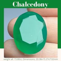 Chalcedony พลอยโมรา สีเขียว พลอยแท้ พลอยธรรมชาติ