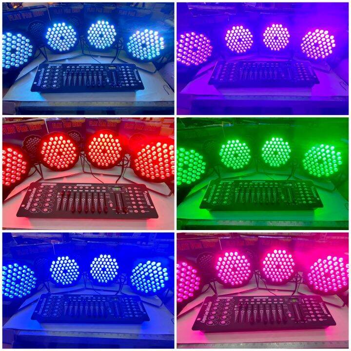 led-par54l-set-4-dmx512-240-ชุดไฟเวทีำฟพาร์54l-3in1-rgb-พร้อมบอร์ดคอนโทรลdmx-สายลิ้ง1ม-4เส้น-ไฟเวที-ไฟเทค-ไฟติดตั้งผับ-แบบชุดพร้อมใช้งาน-มีให้กดเลือกบอร์ดคอนโทรล