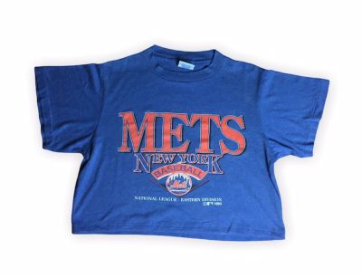 Reworked Mets 1993  Crop Tees.  This Crop tees has been remade from a  Mets 1993 shirt.