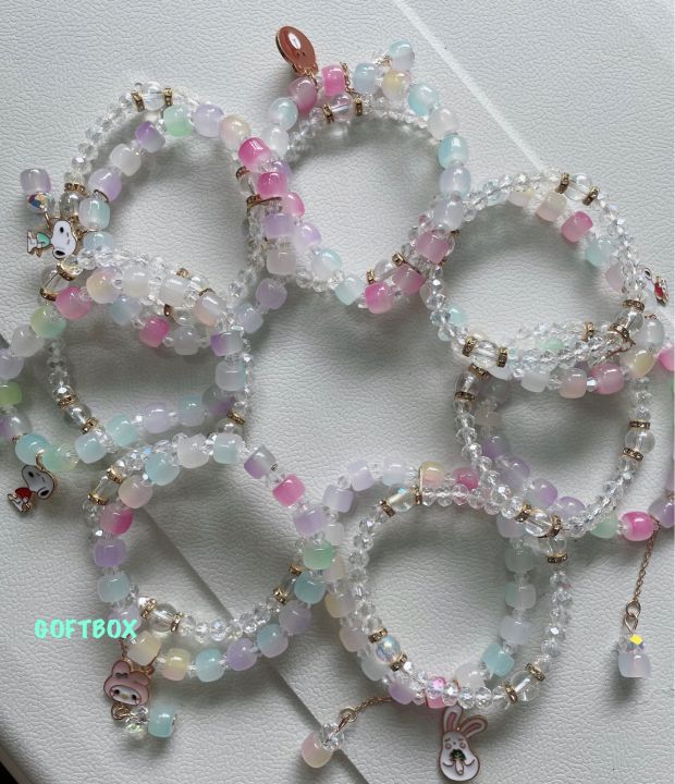 พร้อมส่ง-สร้อยข้อมือลูกปัดคริสตัล-สร้อยข้อมมือห้อยจี้-สร้อยข้อมมือแฟชั่น-กำไลแฟชั่น-กำไลลูกปัด-สร้อยข้อมือลูกปัดคริสตัล-สร้อยข้อมือเกาหลี-น่ารัก-สร้อยข้อมือน่ารัก-สร้อยข้อมือลูกปัด