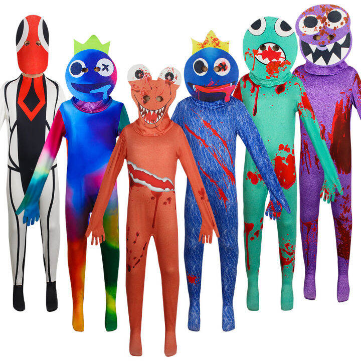 Game Rainbow Friends Costume Rainbow Ant Man Cosplay Jumpsuit Blue