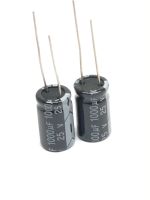 2ชิ้น คาปาซิเตอร์ 1000UF 25V 105C,electrolytic capacitor 1000UF 25V