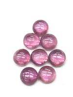 1 pc พลอยเจียรหลังเบี้ย ทรงกลม 5 มม. หินธรรมชาติ 100% Ruby 5mm round shape cabochon 100% natural gemstone