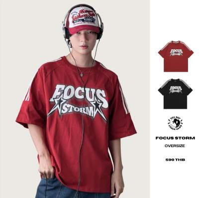 THEBOY-FOCUS STORM OVERSIZE เสื้อยืดทรงโอเวอร์ไซส์