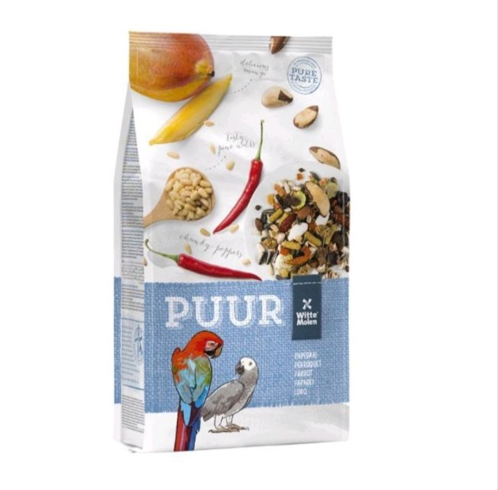 puur-parrot-อาหารนกเกรด-a-สำหรับนกแอฟริกันเกร์-มาคอร์-คอนนัวร์-กระตั้ว-ขนาด-2กิโลกรัม