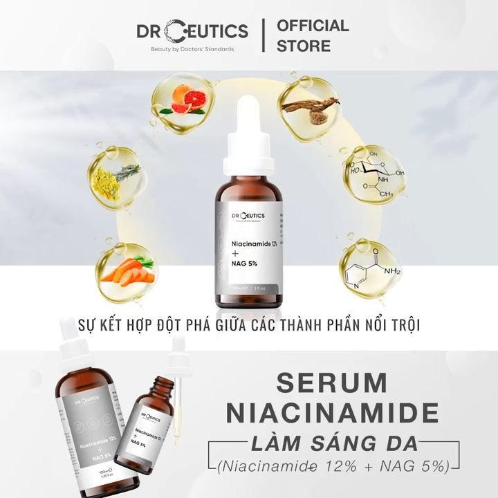 Serum DrCeutics B3 Niacinamide giảm thâm, sáng da, hỗ trợ kiềm dầu 30ml, 100ml | Lazada.vn