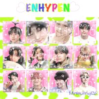 สติกเกอร์ enhypen [กรอบหัวใจชมพู] แฟนเมด เซ็ตละ 30 ชิ้น