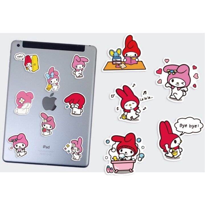 sticker-สติ๊กเกอร์-mymelody-h-245-มายเมโลดี้-50ชิ้น-kuromi-คุโรมิ-hello-kitty-ซานริโอ้-คิตตี้-sanrio-มายเม-เมโลดี้-myme