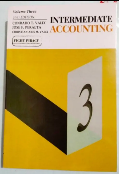 INTERMEDIATE ACCOUNTING Vol.3 2021 Ed.by Valix | Lazada PH