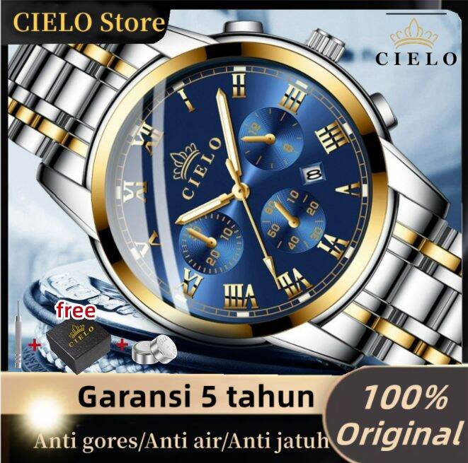 【Original】CIELO Store-Jam Tangan Pria Anti Air Orii Merek Mewah Teratas ...