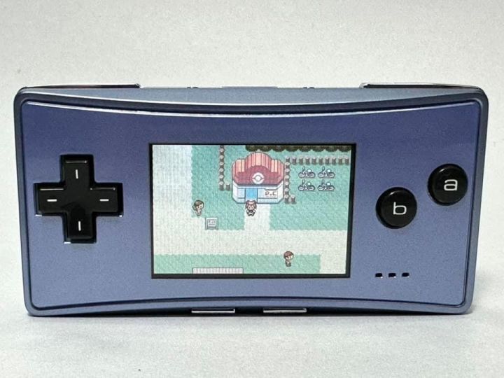 เครื่อง-game-boy-micro-nintendo-blue-เล่นตลับ-gba