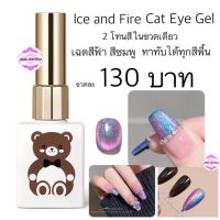 สีทาเล็บเจล Cat eye เฉดสีฟ้า-ชมพู ทาทับได้ทุกสีพื้น 15ml.