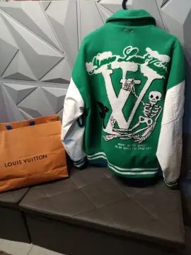 Pre-owned Louis Vuitton Leather Jacket In Green