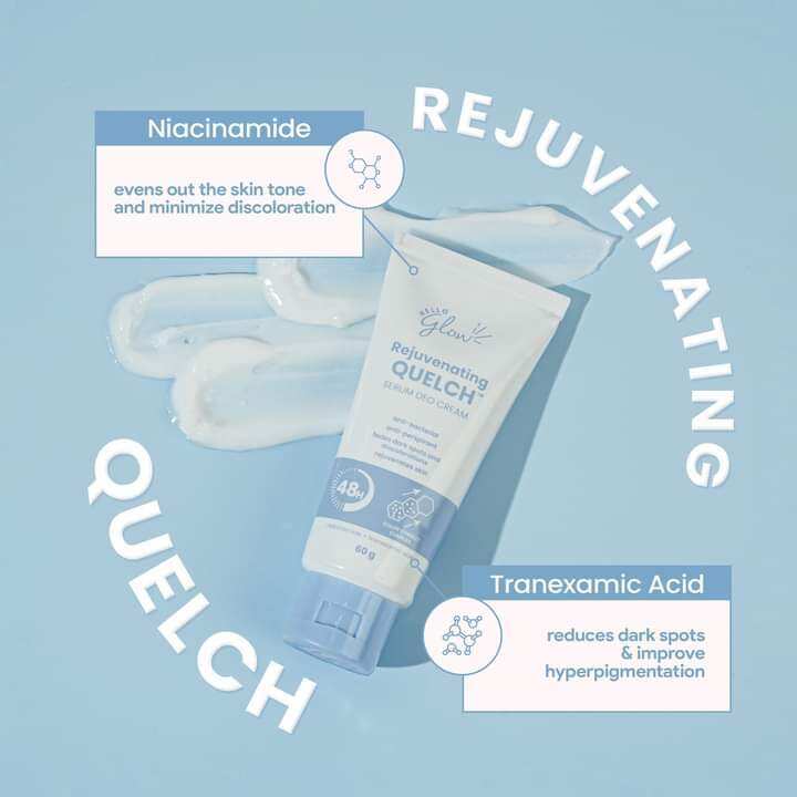 Hello Glow REJUVENATING QUELCH Serum Deo Cream 60g (niacinamide+