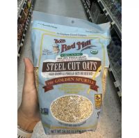 Organic The 100% Whole Grain Award Winning Cereal Steel Cut Oats Whole Grain The Golden Spurtle ( Bob’s Red Mill ) 680 G. ข้าวโอ๊ต 100% สติล คัท โอ๊ต ( ตรา บ๊อบส เรด มิลล์ )