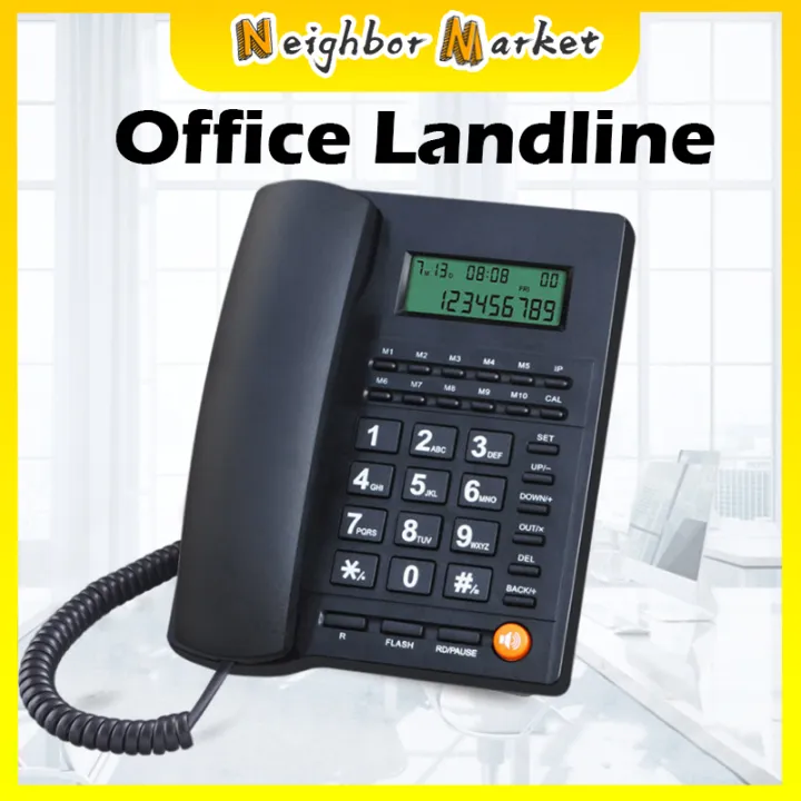 Telephone Handsfree Calling Landline Phone Noise Reduction Telephone for Home Office Hotel