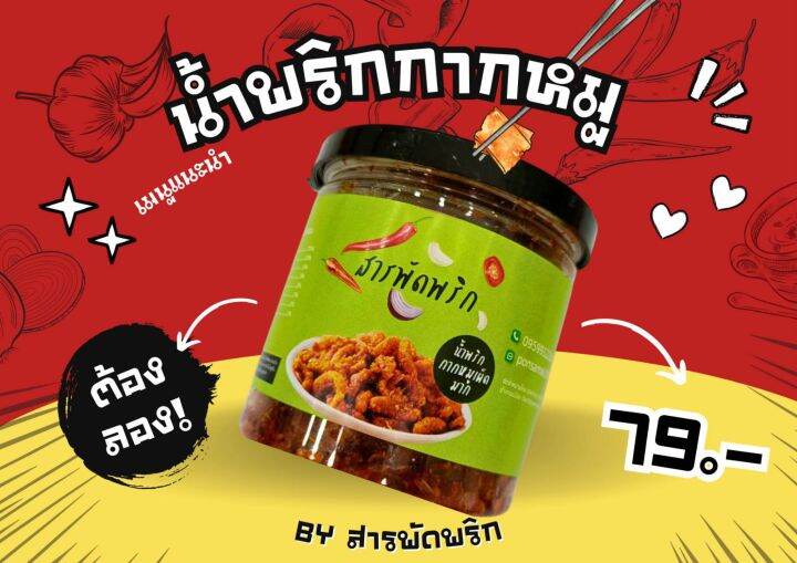 new-น้ำพริกกากหมู-ปลาสลิดพริกคั่ว-เห็ดเข็มทอง-คางกุ้งต้มยำ-แซ่บเว่อร์-byสารพัดพริก