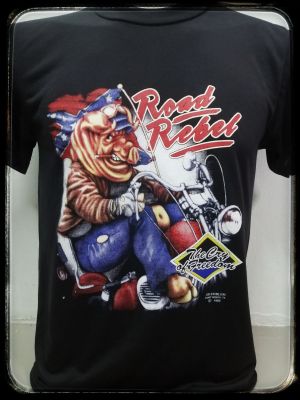 เสื้อ3d เสื้อฮาเลย์หมูตะเข๋บแตกhog ผ้า​บาง​