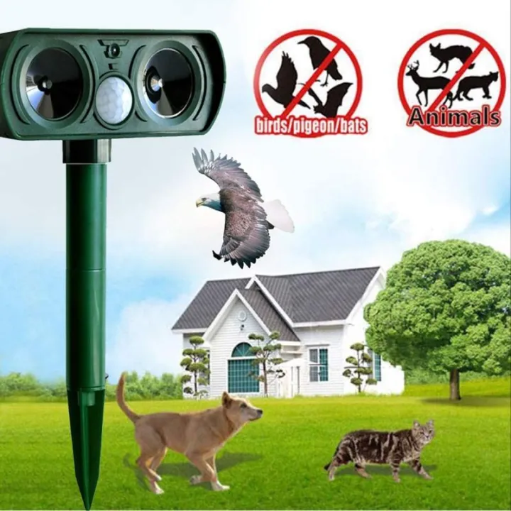 Solar Energy Ultrasonic Animal Repellers Outdoor Waterproof Animal Repellent  Bird Repellent Devices | Lazada PH