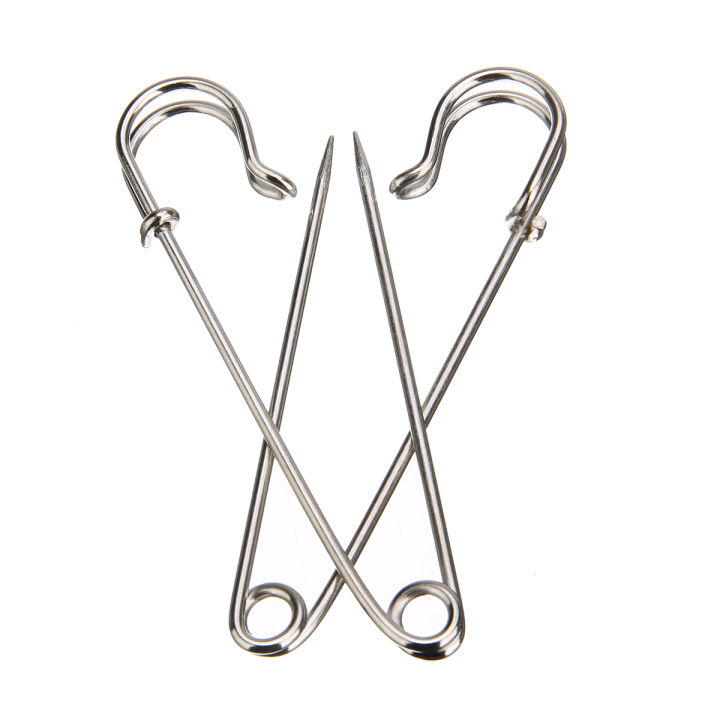 Steel Lock Pins Fasteners, Large Safety Pin Brooch