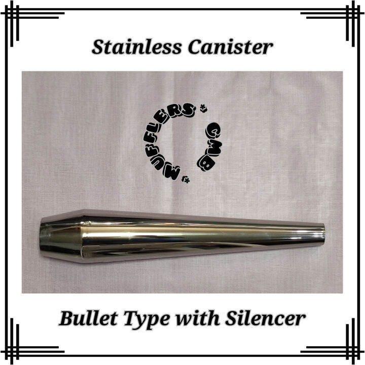 Bullet Type Canister Stainless Muffler (with Silencer) Lazada PH