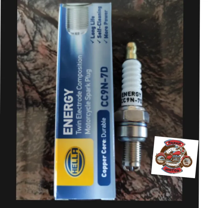 HELLA TWIN ELECTRODE SPARK PLUG CC9N 7D for honda xrm , mio soul