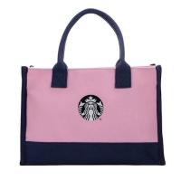 STARBUCKS กระเป๋าถือ Starbuckss Canvas Siren กระเป๋าผ้าแคนวาส สีชมพูสินค้าปี 2020 ของแท้ 100%