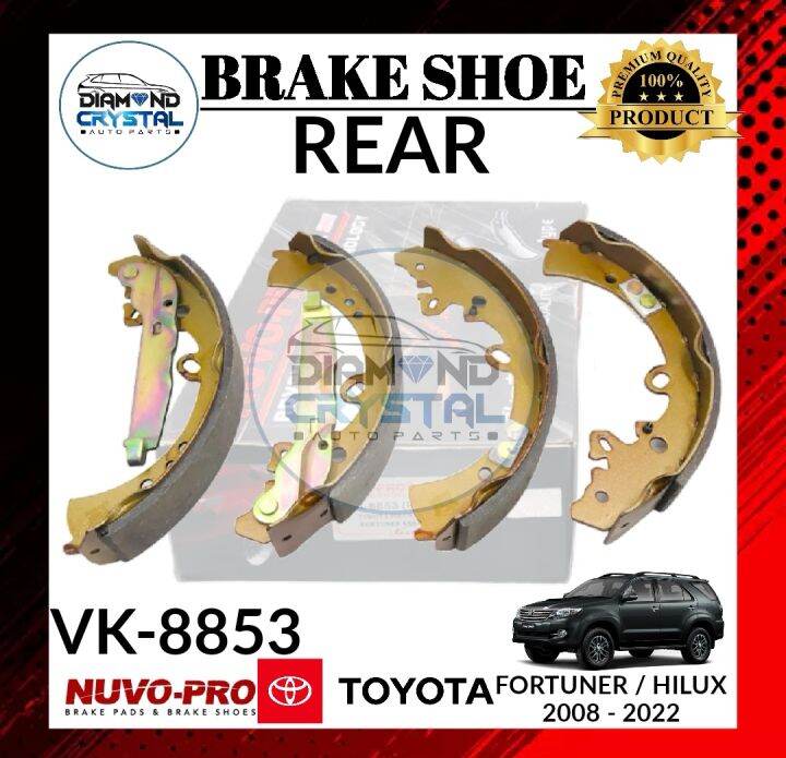 BRAKE SHOE TOYOTA FORTUNER / HILUX 2008 2022 REAR SET VK8853 " NUVO